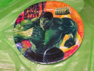 NEW 6 THE INCREDIBLE HULK LUNCH PLATES PARTY SUPPLIES MARVEL