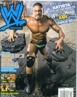 WWE Magazine March 2008 Batista Road To WrestleMania 24 Beth Phoenix 