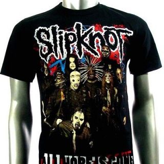 Sz XL Slipknot T Shirt Biker Heavy Metal Men Punk Rock Men S34
