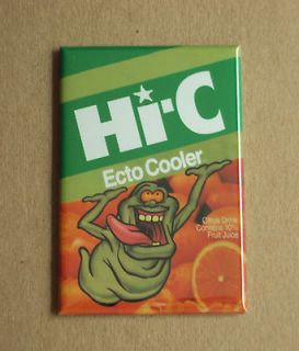   Ecto Cooler FRIDGE MAGNET real ghostbusters slimer juice box halloween