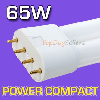 Pack Power Compact PL Aquarium Light Bulb 65W 65 Watts Straight Pin 