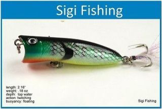 Bluegill Bass Trout Topwater Fishing Lure Popper