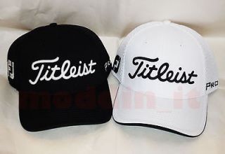 BRAND NEW 2012 TITLEIST SPORTS MESH FITTED CAP HAT (BLACK OR WHITE)