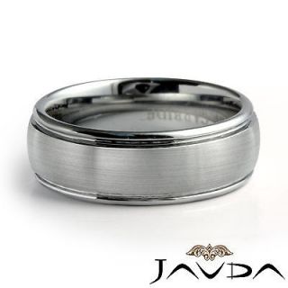   Tungsten Carbide Wedding Polish Band Dome Brush Comfort Fit 8mm Ring