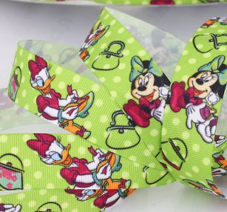 yards 125mm Donald Duck &minnie&Mickey Mouse Printed grosgrain 