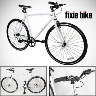   Fixed Gear Bike Single Speed Riser Bar Fixie Road Bike Track Bicycle