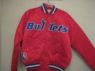 vintage Starter satin basketball jacket   Washington Bullets  L 