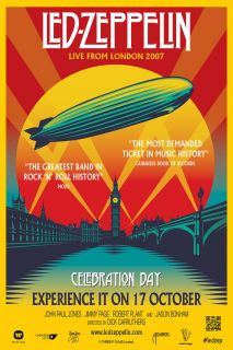 Led Zeppelin Celebration Day Movie Poster, Robert Plant, Jimmy Page 