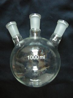 neck round bottom glass flask,1000ml,2​4/40,lab glassware
