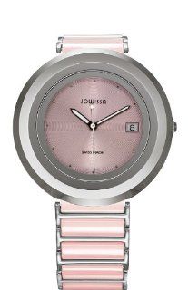 Jowissa Womens J6.006.L Cyclon Pink Ceramic Date Watch Watches 