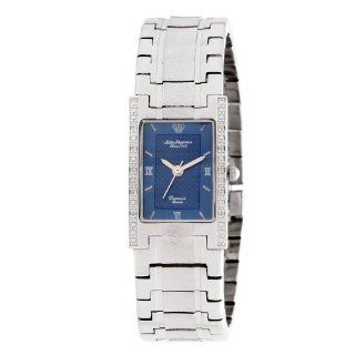 Jules Jurgensen Womens 5229LW Diamond Accented Bezel Watch Watches 