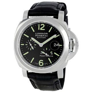 Panerai Mens PAM00090 Luminor Power Reserve Black Dial Watch Watches 