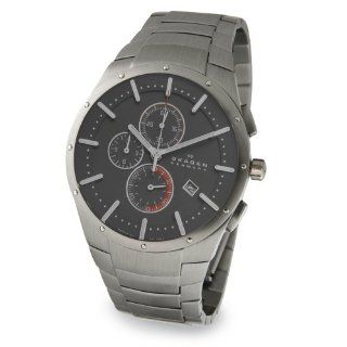 Skagen Mens 692XXLTXM Titanium Chronograph Watch Watches 