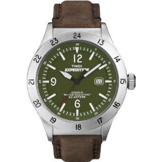   Field Green Dial Brown Leather Strap Watch Watches 