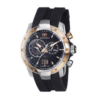 TechnoMarine Mens 611003 UF6 Pink Gold PVD Bezel Watch Watches 
