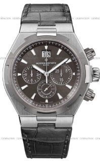 Vacheron Constantin Overseas Mens Grey Leather Chronograph Watch 49150 