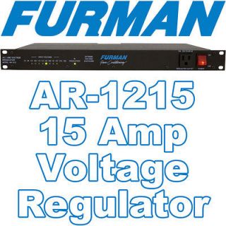 Furman AR 1215 15A 15 Amp Rackmount AC Line Voltage Regulator NEW FREE 