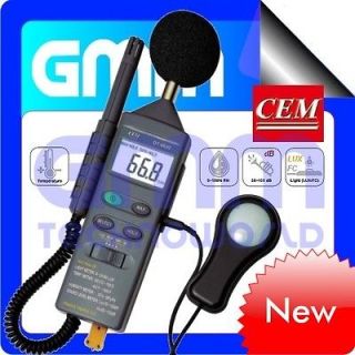in 1 Environment Meter Sound Level Lux Light Humidity RH Temperature 