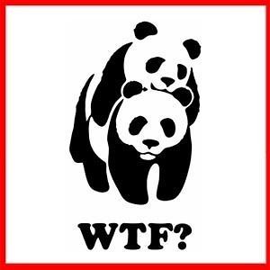WTF World Wide Fund for Nature WWF Panda PARODY T SHIRT