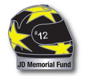 John Donnan #12 Memorial Fund Irish Road Racing Motorcycle Helmet Pin 