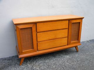 MID CENTURY MAPLE DRESSER WITH CANING #2228