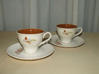 Taylor Smith Taylor Autumn Harvest Footed Cup & Saucer Set of 2 each