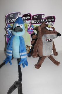REGULAR SHOW RIGBY MORDECAI PLUSH DELUXE TALKING NEW NWT