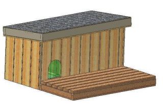 INSULATED DOG HOUSE PLANS, 15 TOTAL, MEDIUM DOG, WITH PATIO EASY TO 
