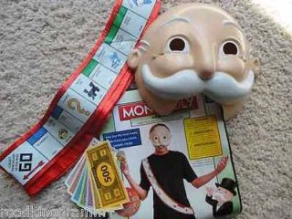 Mens halloween Costume   Monopoly Man   Adult Kit   One Size   3 pc 