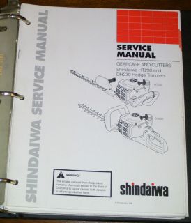 Shindaiwa HT230 DH230 Hedge Trimmers Service Manual & Technical 