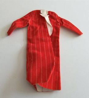 Vintage Red White Striped Gangster Jacket Coat Barbie Doll Clothing