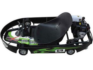   Powerkart 49cc Black/Green Kid Ride on Toy Go Cart Gas Powered