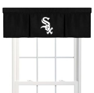 MLB Chicago White Sox Black Window Valance 15x50 product details 