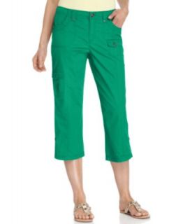 Style&co. Pants, Cuffed Cropped Cargo