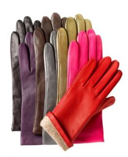Charter Club Gloves, Cashmere Lined Ruched Leather Gloves   Plus Sizes 
