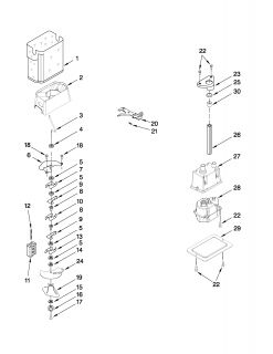 KENMORE Side by side refrigerator Icemaker Parts  Model 10658146801 