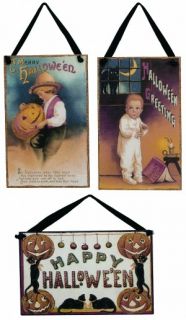   Vintage Halloween Postcard Hang Ups (2 asst) (6x9.5 