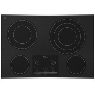 Shop Whirlpool 30 Inch Smooth Surface Electric Cooktop (Color Black 