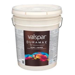 Shop Valspar Duramax 5 Gallon Exterior Flat Paint and Primer in One at 