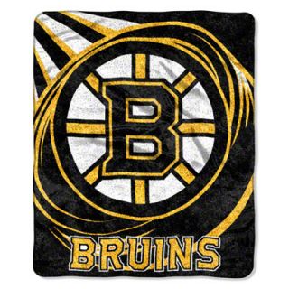 Boston Bruins 50x60 Puck Sherpa Throw 