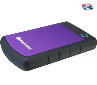 TRANSCEND StoreJet 25H3P Portable External Hard drive   1 TB, purple 