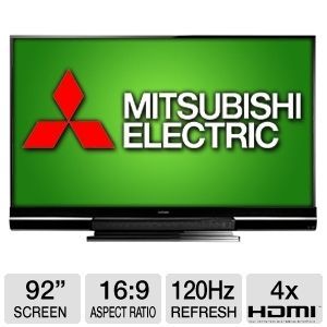 Mitsubishi WD 92840 92 Class Widescreen 3D DLP HDTV   1080p, 169 