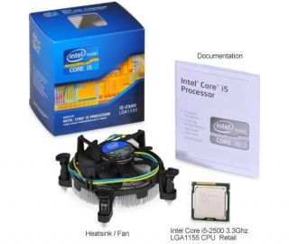 Intel Core i5 2500 BX80623I52500 Processor   Quad Core, 6MB L3 Cache 