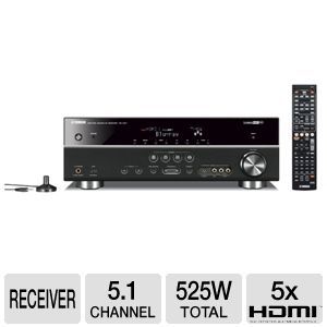 Yamaha RXV471BL Digital Receiver   5.1 Channel, 525 Watts Total, HDMI 