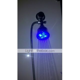 inch ABS Shower Head with Color Changing LED Light   USD $ 24.99