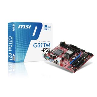 MSI Carte mère MSI G31TM P21   Socket 775 pour Intel Core 2 Quad, 2 
