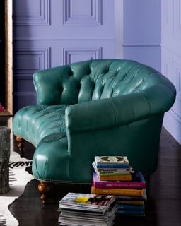 Old Hickory Tannery Turquoise Sofa   The Horchow Collection