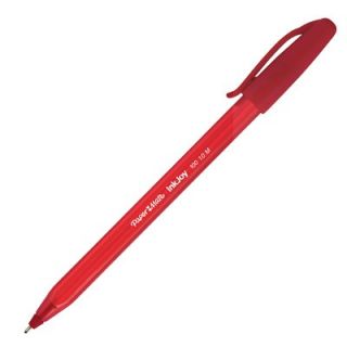Paper Mate InkJoy 100 Stick Pens Medium Point 10 mm Translucent Red 