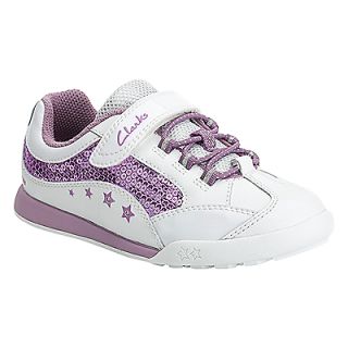 Buy Clarks Giggle Spark Trainers, Purple online at JohnLewis 