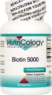 NutriCology Biotin 5000    60 Capsules   Vitacost 
